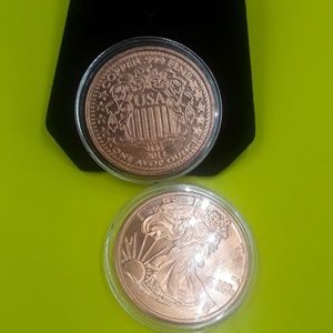Copper. 999 fine ounce /2011yr liberty coin